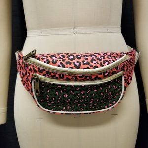 Twig & Arrow Leopard Print Multi Color Fanny Pack
